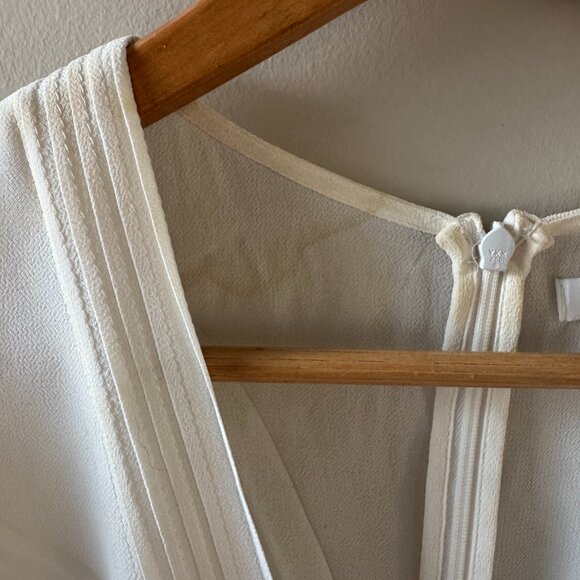 Reformation Ginny Dress – Ivory/White Midi – Lace & Pintuck Details – Size 6 - Picture 6 of 11